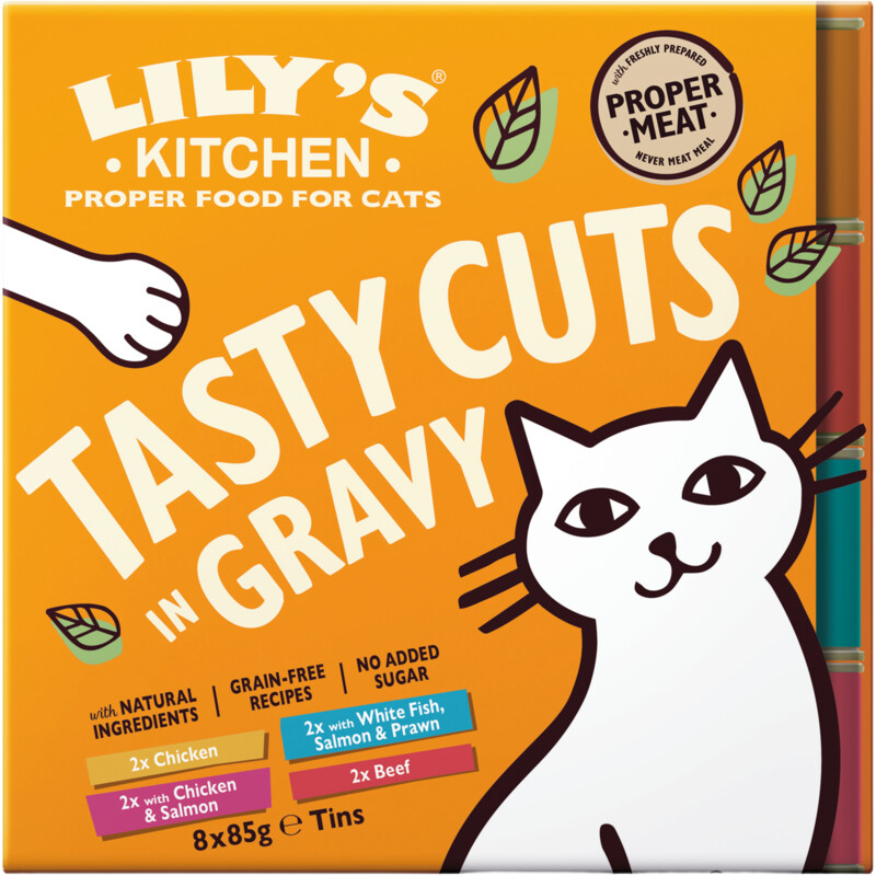 Een afbeelding van Lily's Kitchen Tasty cuts in saus diverse smaken 8-pack