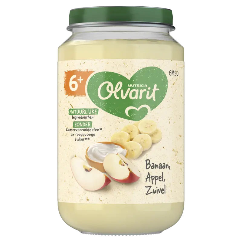 Olvarit Banaan appel zuivel 6m+