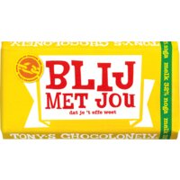 Een afbeelding van Tony's Chocolonely Reep melk noga blij met jou