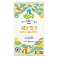 AH Biologisch Groene thee gember sinaasappel