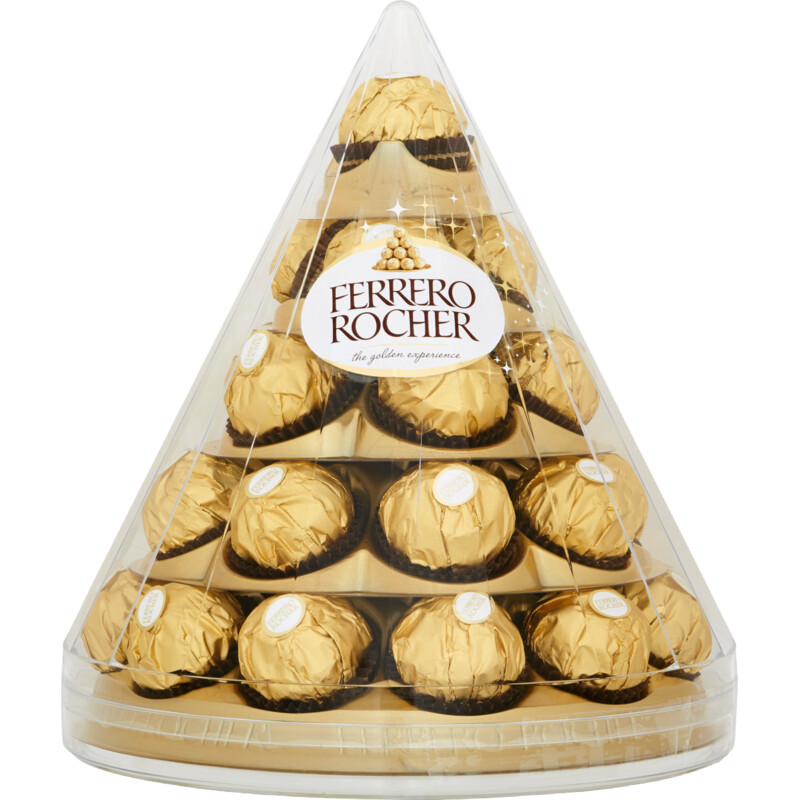 Een afbeelding van Ferrero Rocher piramide
