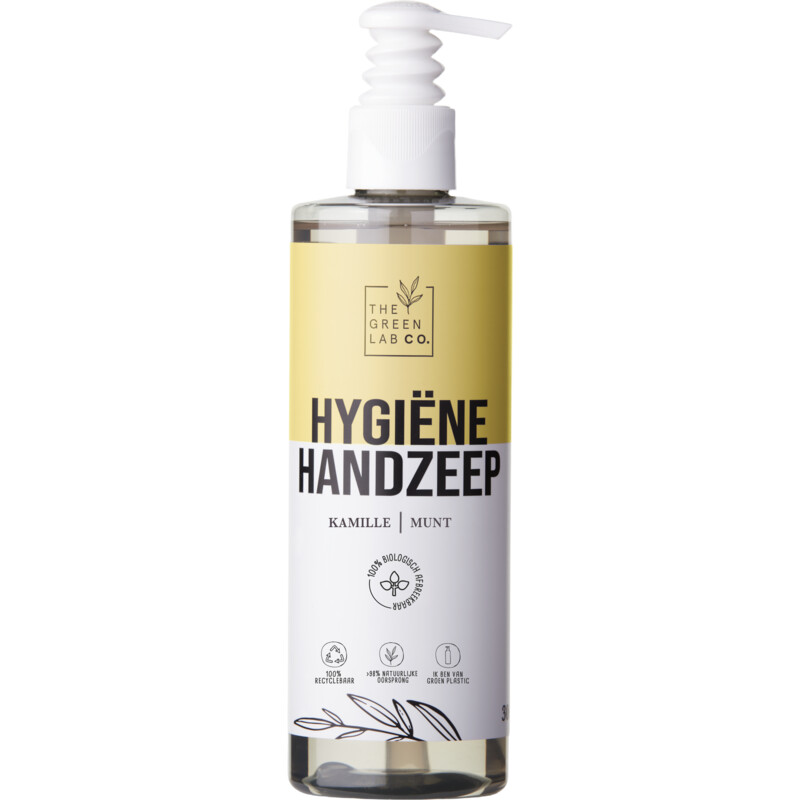 Een afbeelding van The Green Lab Co. Hygiëne handzeep kamille & munt