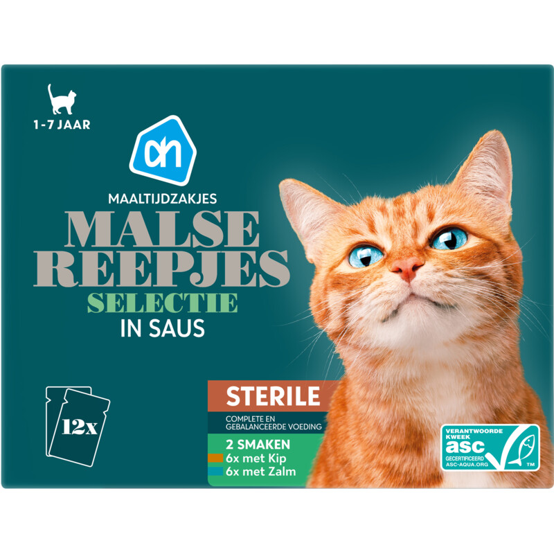 Een afbeelding van AH Maaltijdzak malse reepjes in saus steril