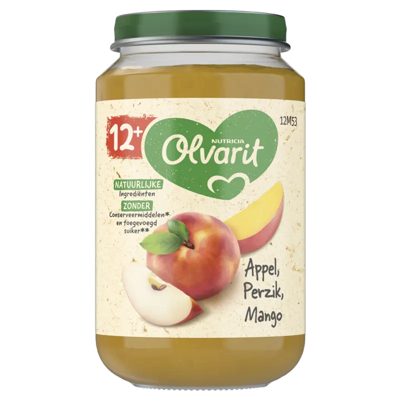 Olvarit Appel perzik mango 12m+