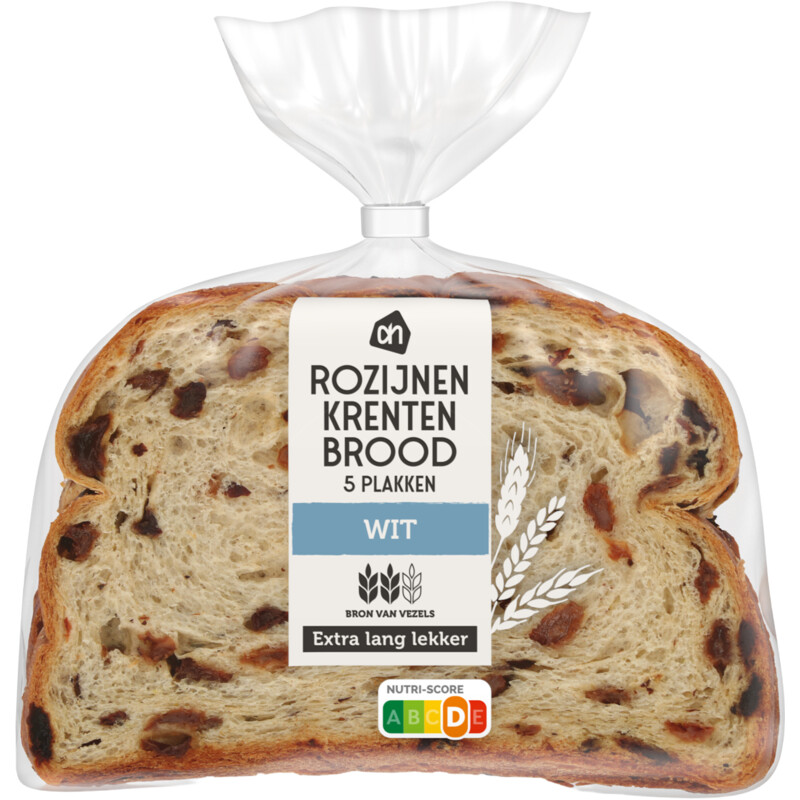 Een afbeelding van AH Rozijn krentenbrood plak