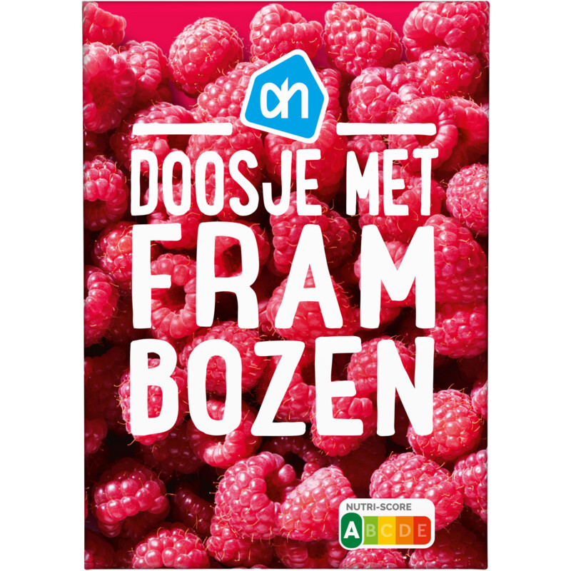 Een afbeelding van AH Doosje met frambozen