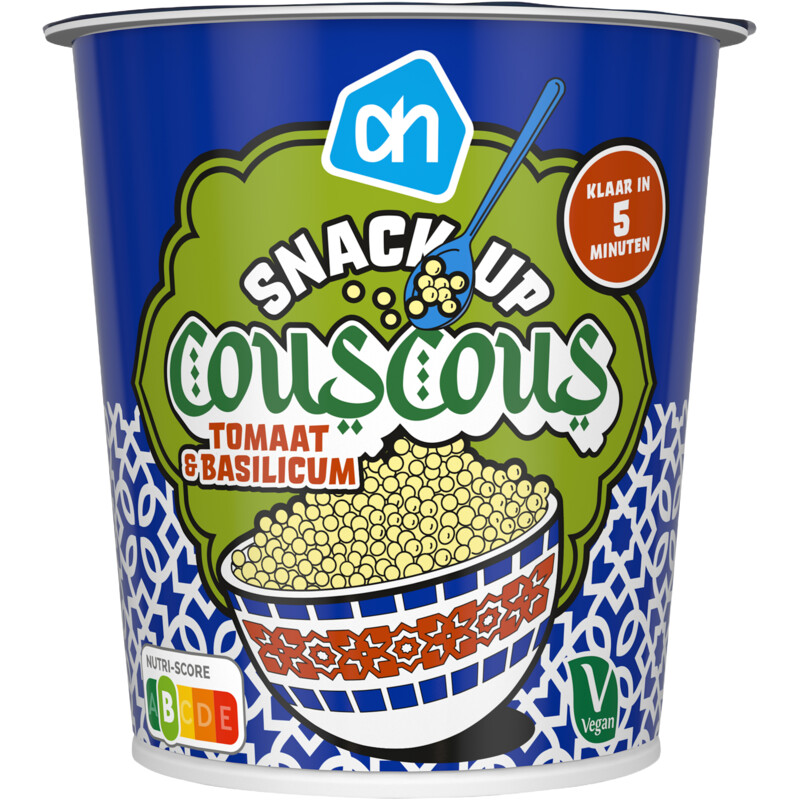 Een afbeelding van AH Snack up couscous tomaat & basilicum