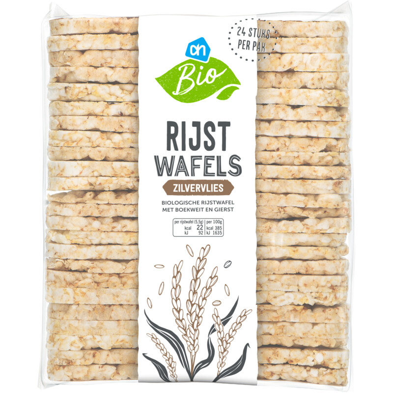Een afbeelding van AH Biologisch Rijstwafels zilvervlies