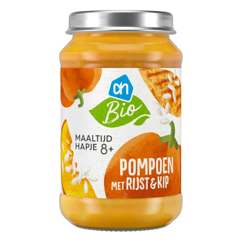 Maaltijdhapje pompoen rijst & kip 8+
