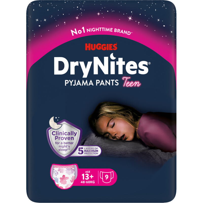 Een afbeelding van Huggies DryNites luierbroekjes meisje 13+ jaar