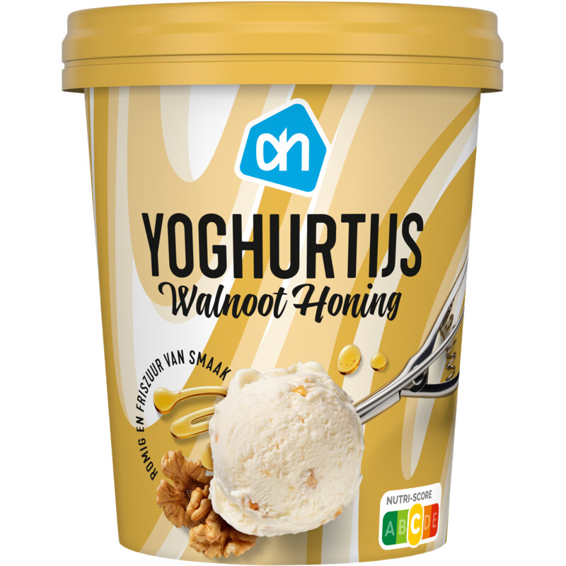 Een afbeelding van AH Yoghurtijs walnoot honing