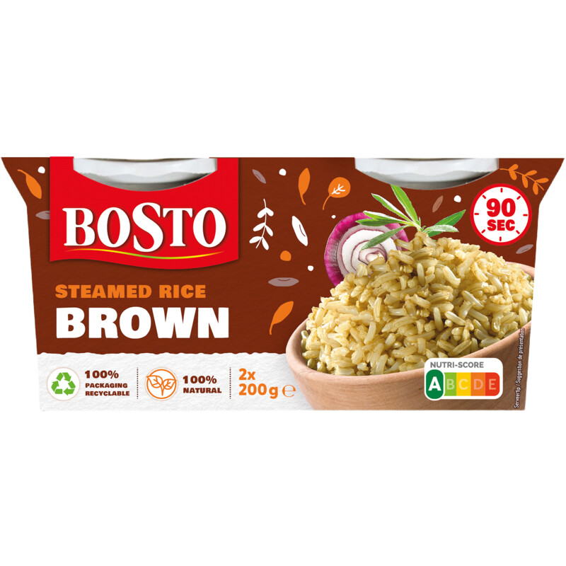 Een afbeelding van Bosto Brown rice steamed bel