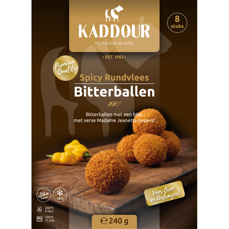 Een afbeelding van Kaddour Spicy rundvless bitterballen