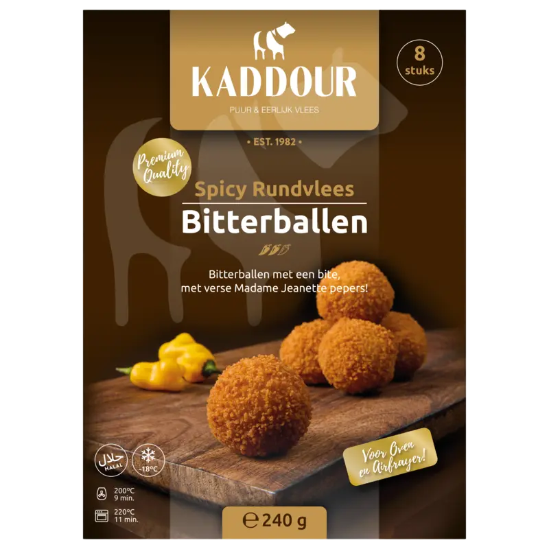 Kaddour Spicy rundvless bitterballen