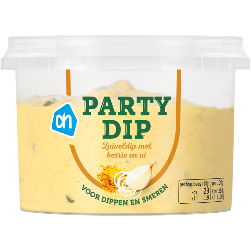 Een afbeelding van AH Party dip kerrie ui
