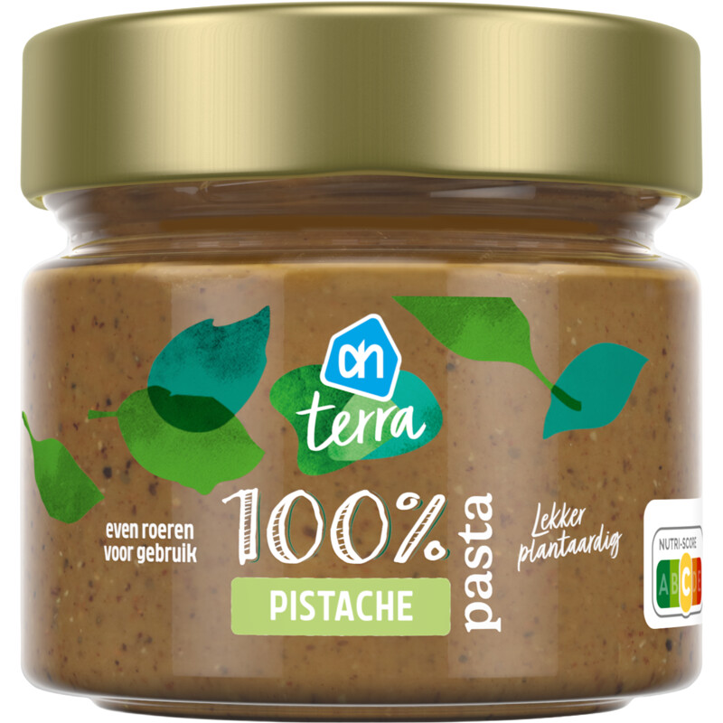 Een afbeelding van AH Terra Plantaardig 100% pistachepasta