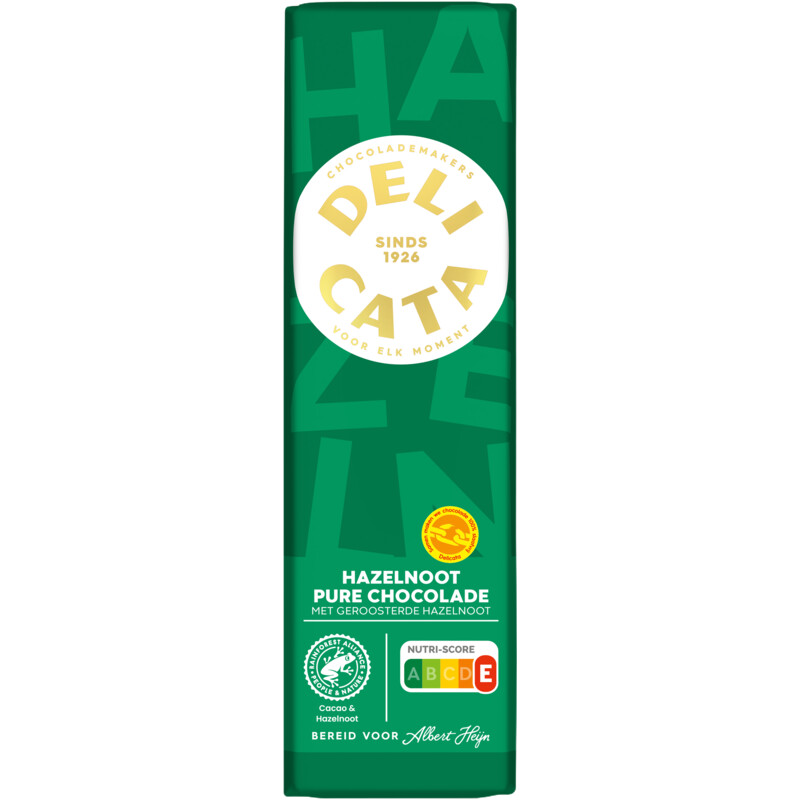 Een afbeelding van Delicata Reep pure chocolade hazelnoot