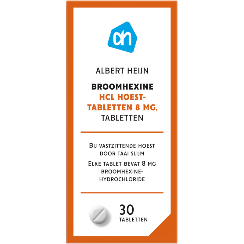 Een afbeelding van AH Broomhexine 8mg hoesttabletten
