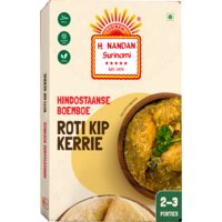 Een afbeelding van H. Nandan Hindostaanse boemboe roti kip kerrie