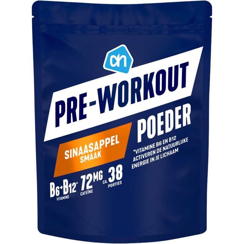 Een afbeelding van AH Pre-workout poeder sinaasappel smaak
