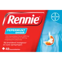 Rennie Pepermunt smaak kauwtabletten