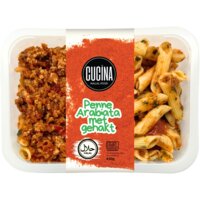 Een afbeelding van Cucina Penne arabiata met gehakt