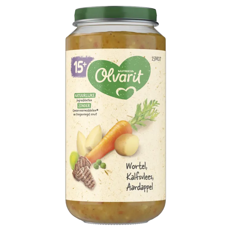 Olvarit Wortel kalfsvlees aardappel 15m+