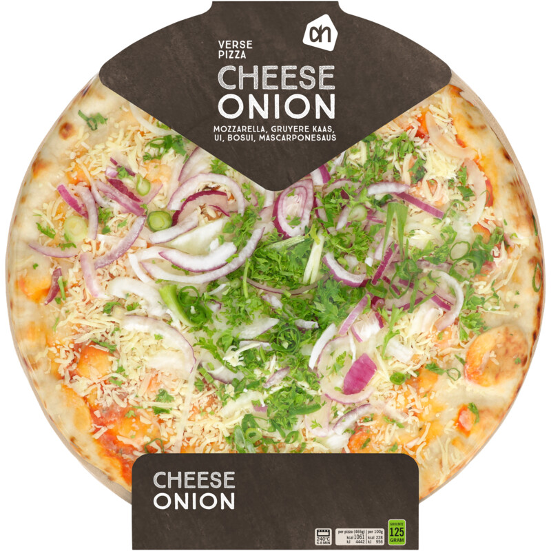 Een afbeelding van AH Verse pizza cheese onion