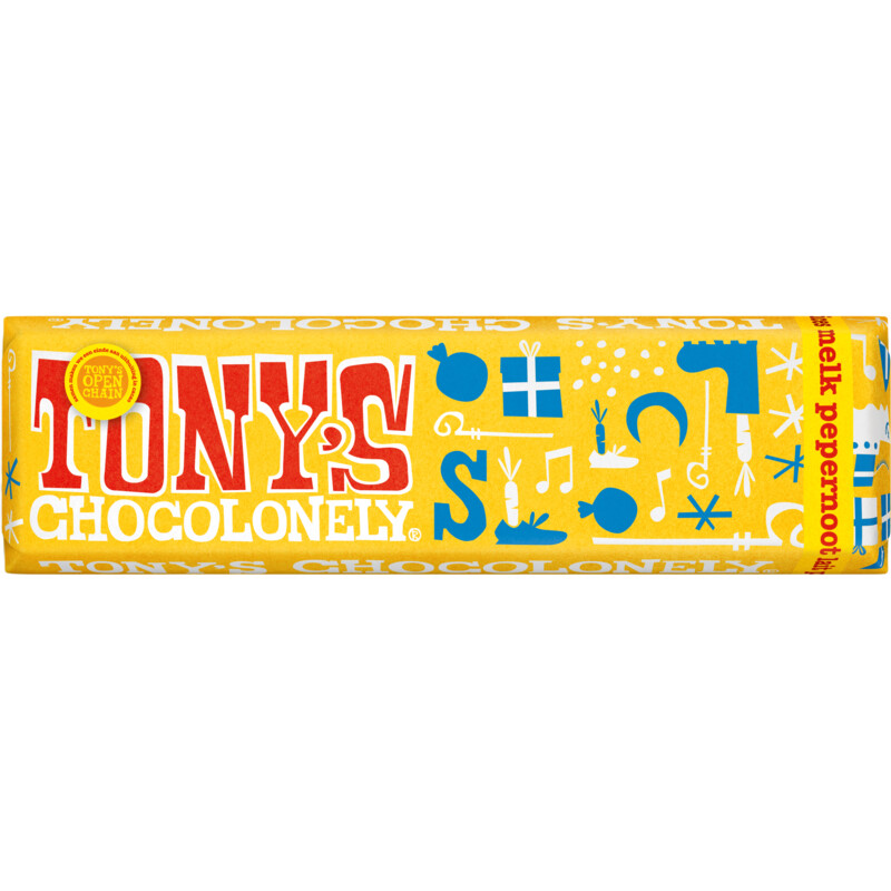 Een afbeelding van Tony's Chocolonely Reep melk pepernoot