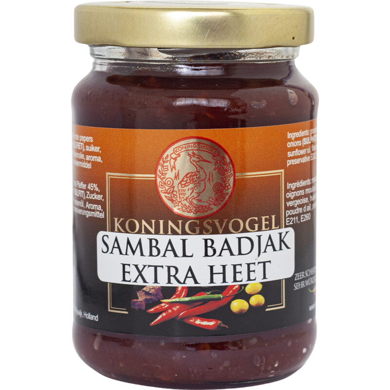 Een afbeelding van Koningsvogel Sambal badjak extra heet