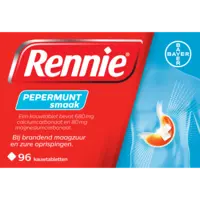 Rennie Pepermunt smaak kauwtabletten