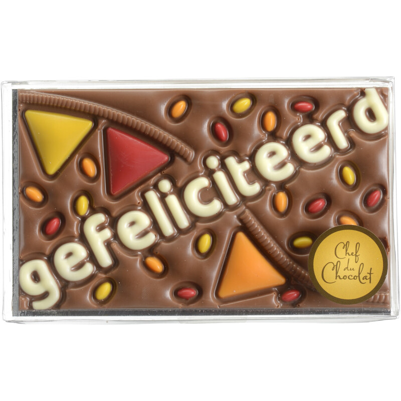Een afbeelding van Chef du Chocolat Gefeliciteerd tablet