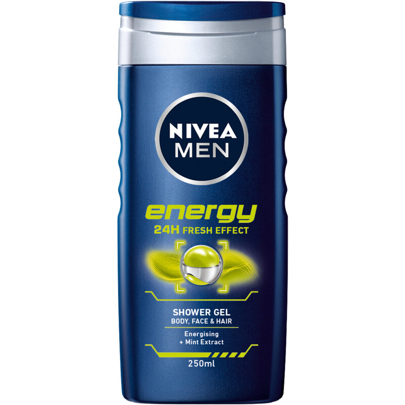 Een afbeelding van NIVEA Men energy douchegel 3-in-1 met mint