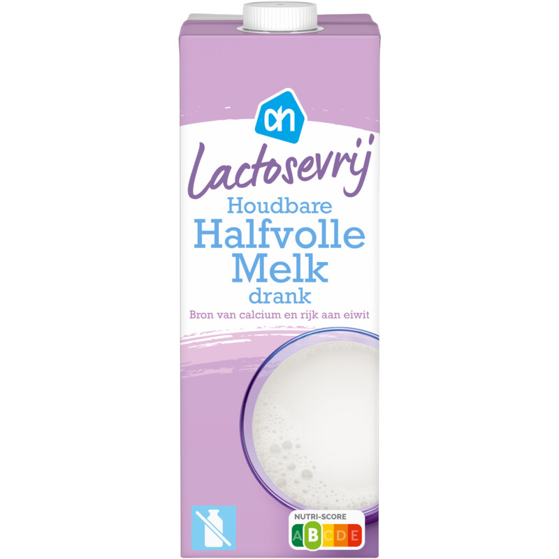 Een afbeelding van AH Lactosevrije houdbare halfvolle melk