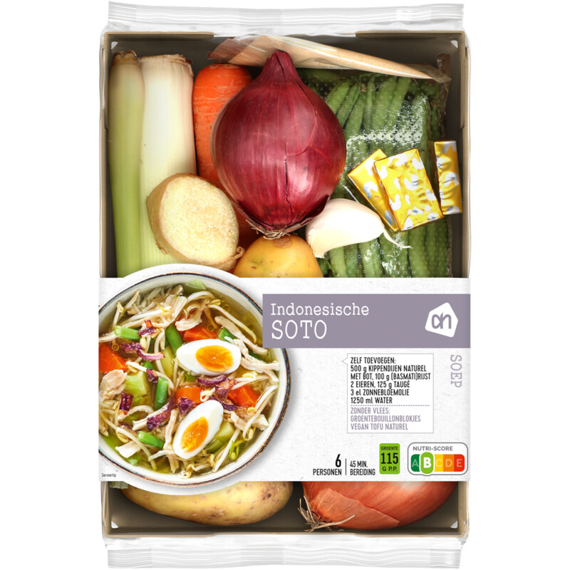Een afbeelding van AH Indonesische soto soep verspakket