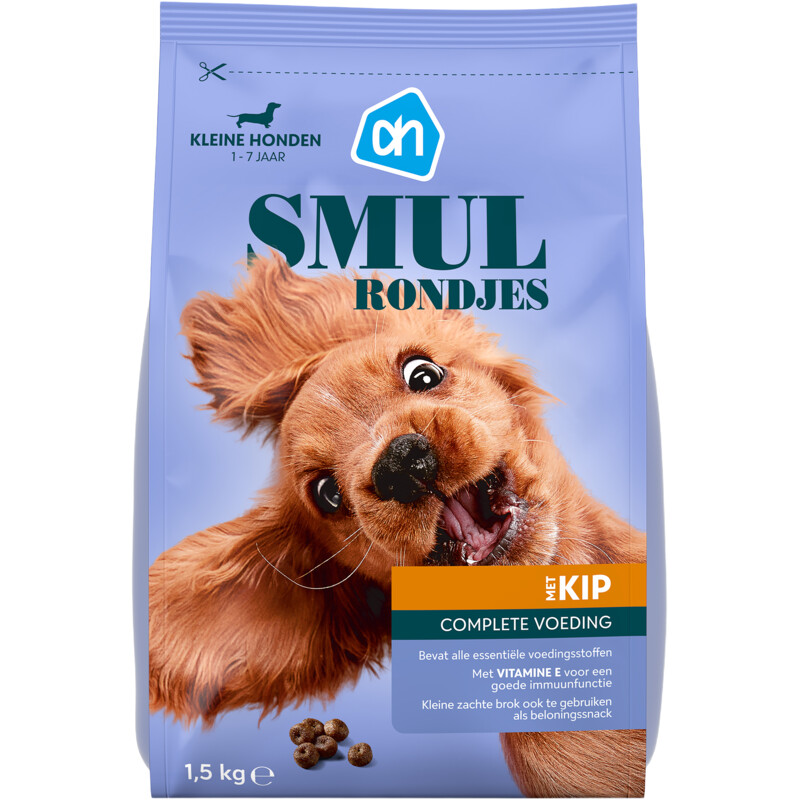 Een afbeelding van AH Smulrondjes kleine honden met kip