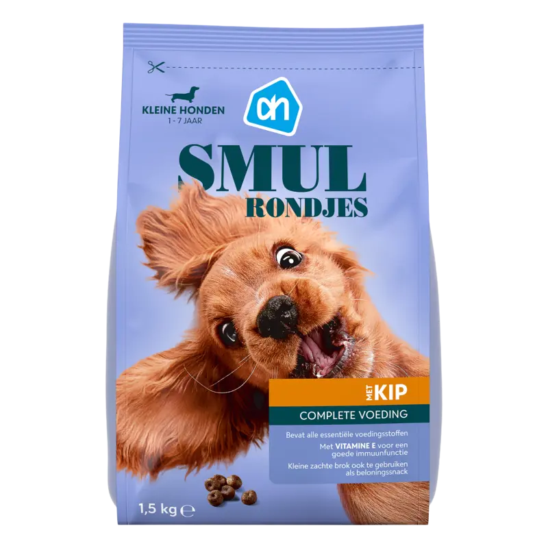 Smulrondjes kleine honden met kip