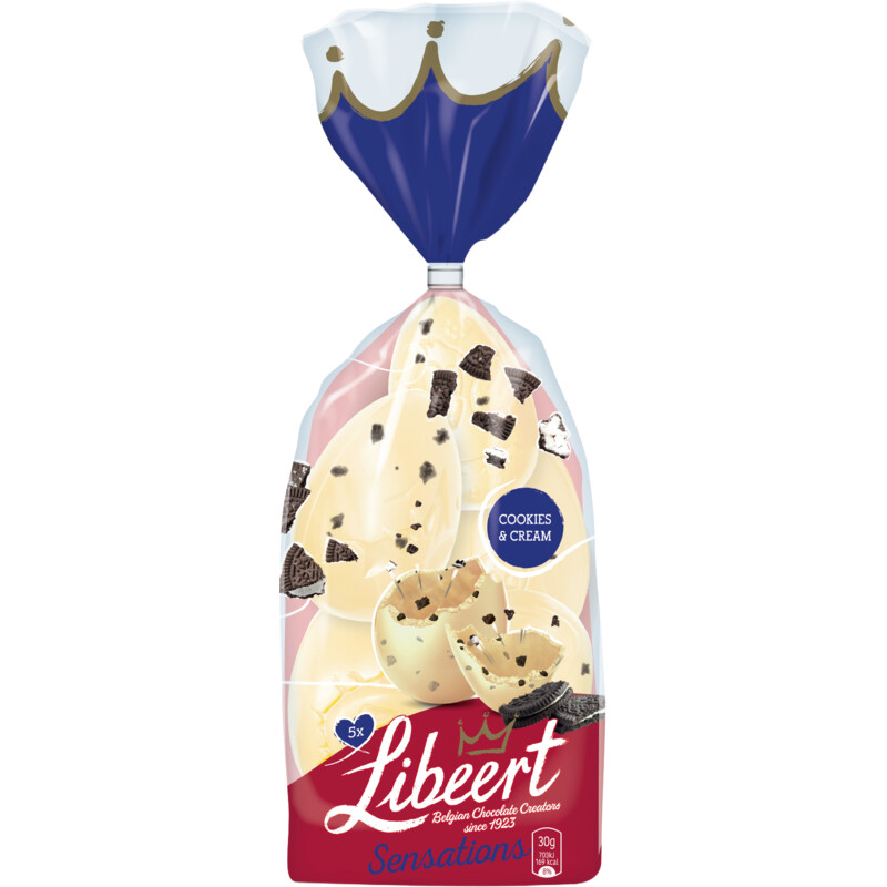 Een afbeelding van Libeert Sensations wit cookies & cream bel