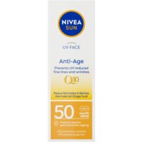 Een afbeelding van Nivea Sun Uv gezicht anti-age crème q10 spf50
