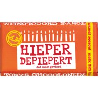 Een afbeelding van Tony's Chocolonely Reep melk karamel zeezout hieperdepieper