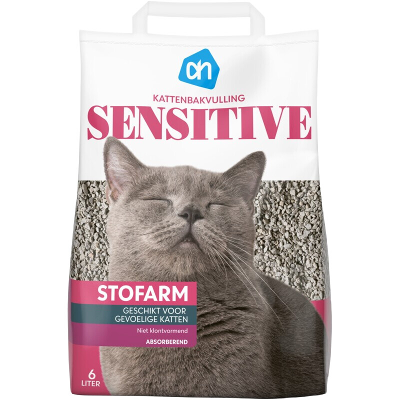 Een afbeelding van AH Kattenbakvulling sensitive schep&schoon