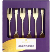 Een afbeelding van AH Excellent Gebaksvorkjes goudkleurig glans