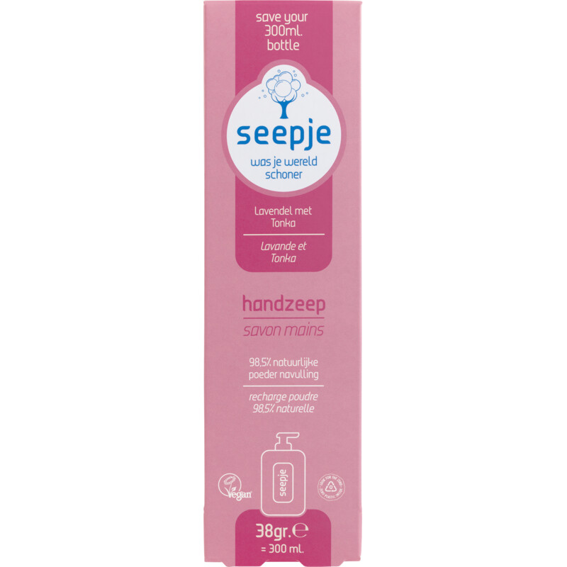 Een afbeelding van Seepje Handzeep lavendel met tonka navulling