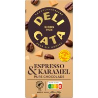 Een afbeelding van Delicata Reep espresso & karamel pure chocolade
