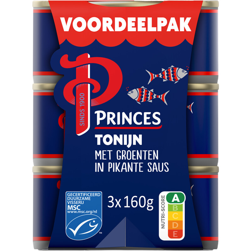Een afbeelding van Princes Tonijnstukken groente pikant voordeelpak