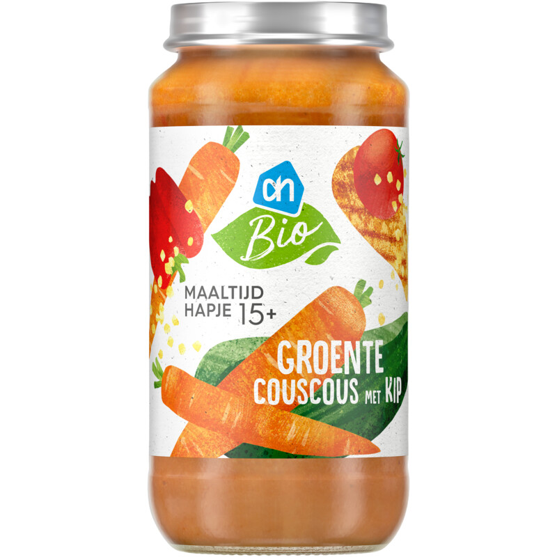 Een afbeelding van AH Biologisch Maaltijdhapje groente couscous kip 15+