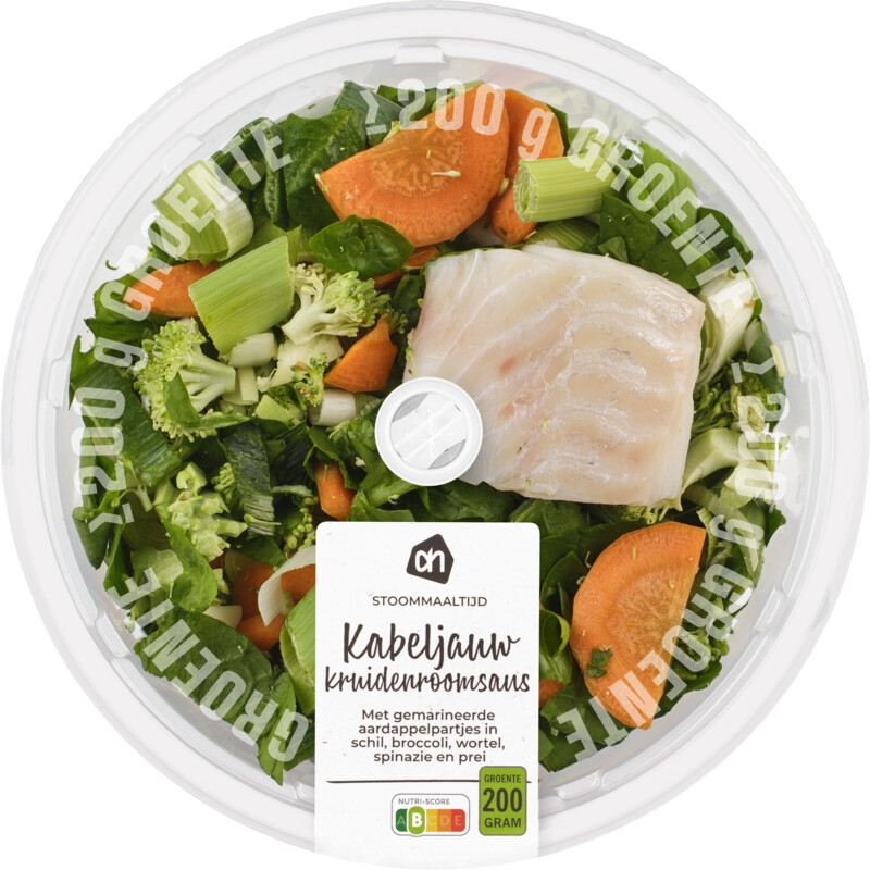 Een afbeelding van AH Stoommaaltijd kabeljauw roomsaus bel