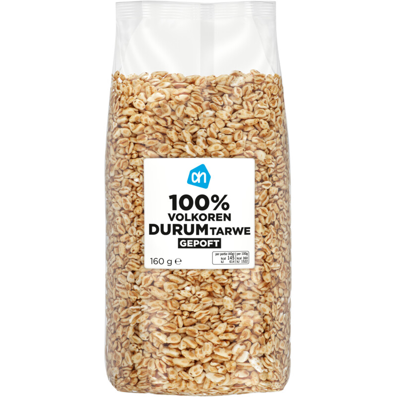 Een afbeelding van AH 100% Volkoren durumtarwe gepoft