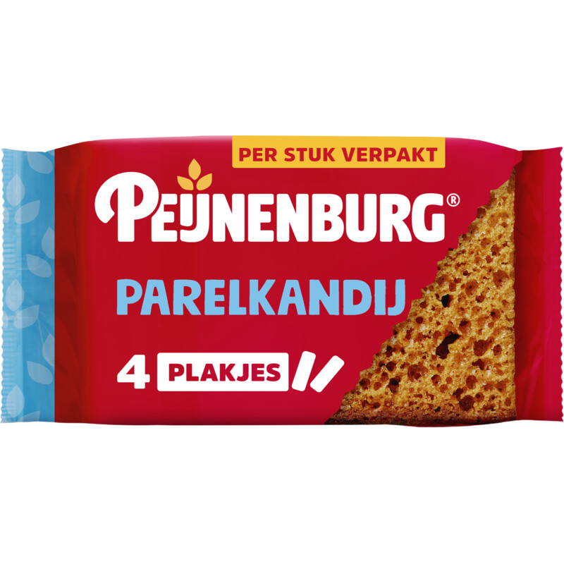 Een afbeelding van Peijnenburg Ontbijtkoek parelkandij 4-pack