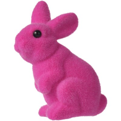 pdp-image-AH Flock haasje staand roze 13cm